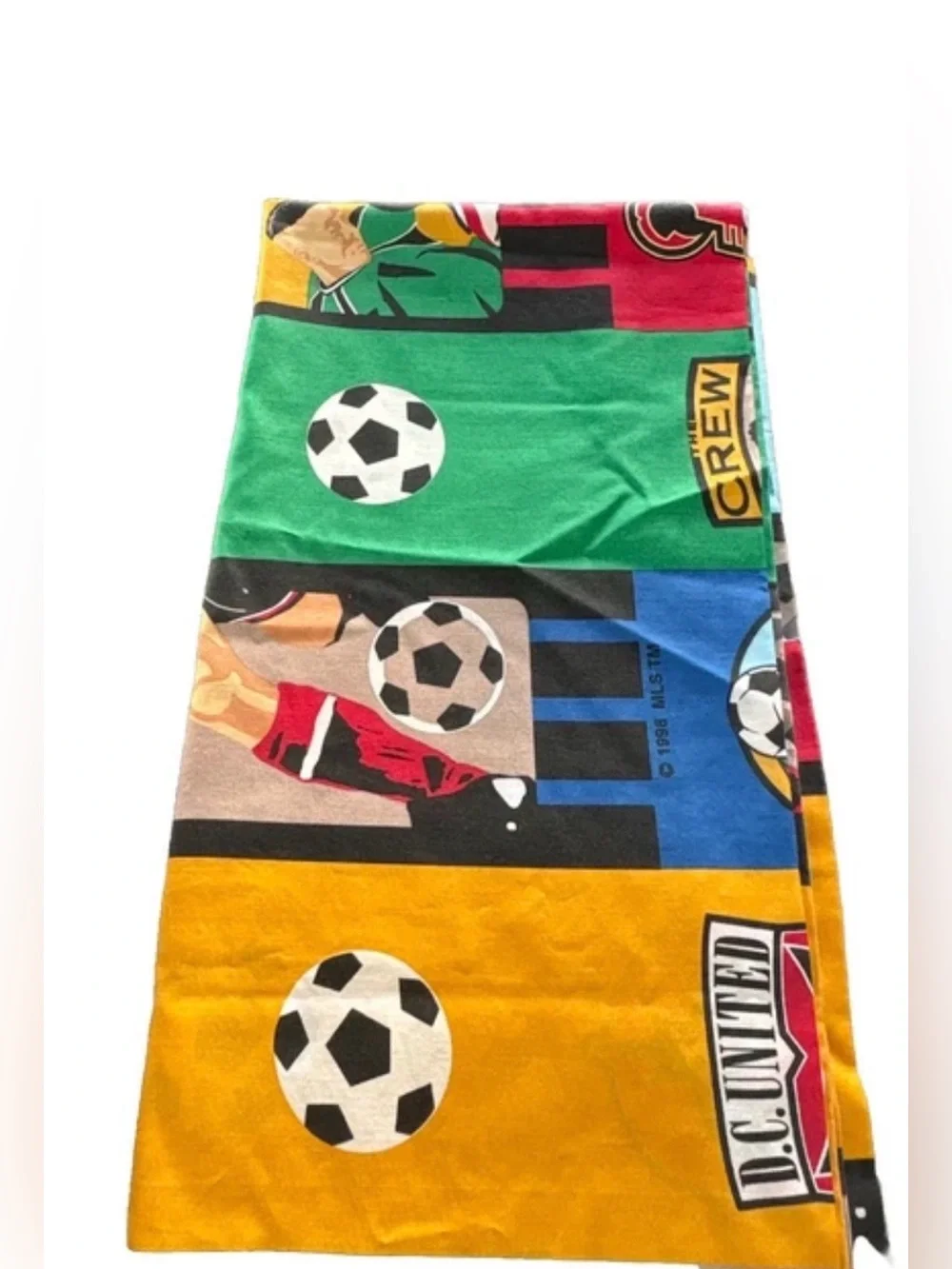 1998 MLS VINTAGE Soccer Twin Bed Set- 2 Pillow Shams, Fitted & Flat Sheets